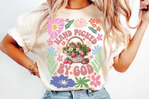 Boho Strawberry PNG + Christian PNG for T-Shirt Designs