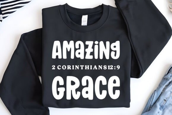 Christian Amazing Grace SVG PNG for T-Shirt Designs