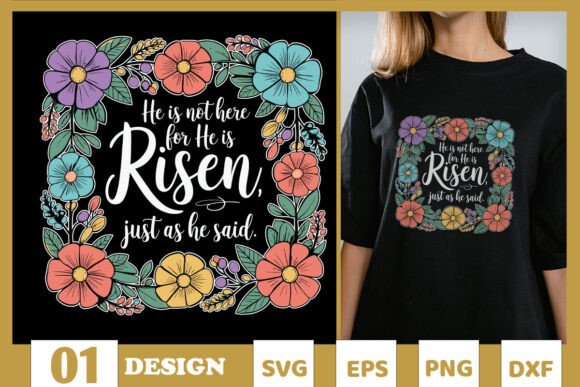 Happy Jesus Easter SVG for T-Shirt Designs
