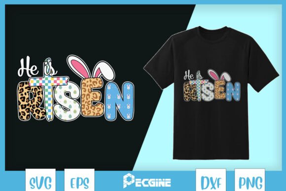 He is Risen Retro Easter SVG for T-Shirt Designs
