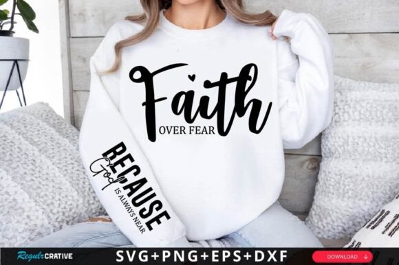 Jesus Faith Sleeve SVG Design for T-Shirt Designs