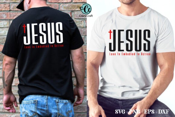 Jesus Love Embodied in Action SVG PNG for T-Shirt Designs
