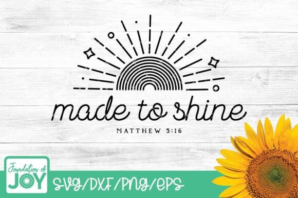 Made to Shine SVG, Christian Summer T-Shirt Designs