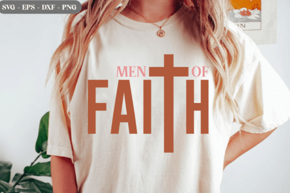Man of Faith SVG: Christian Lion Design for T-Shirt Designs
