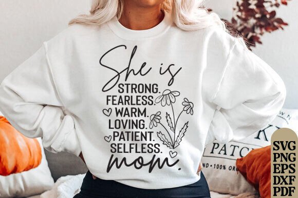 She is Mom Shirt: Christian SVG T-Shirt Designs